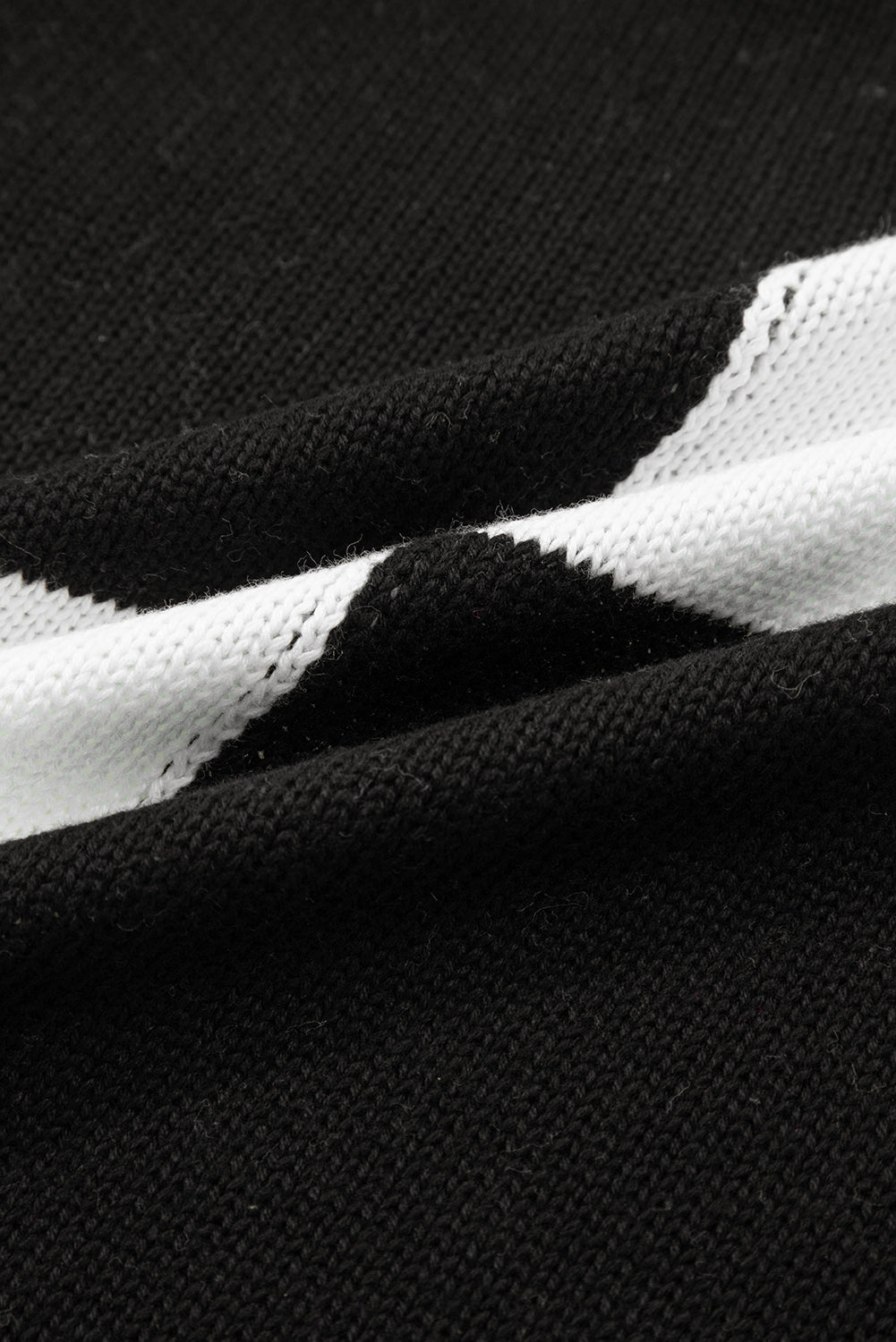 Black Checkered Open Front Drop Shoulder Cardigan