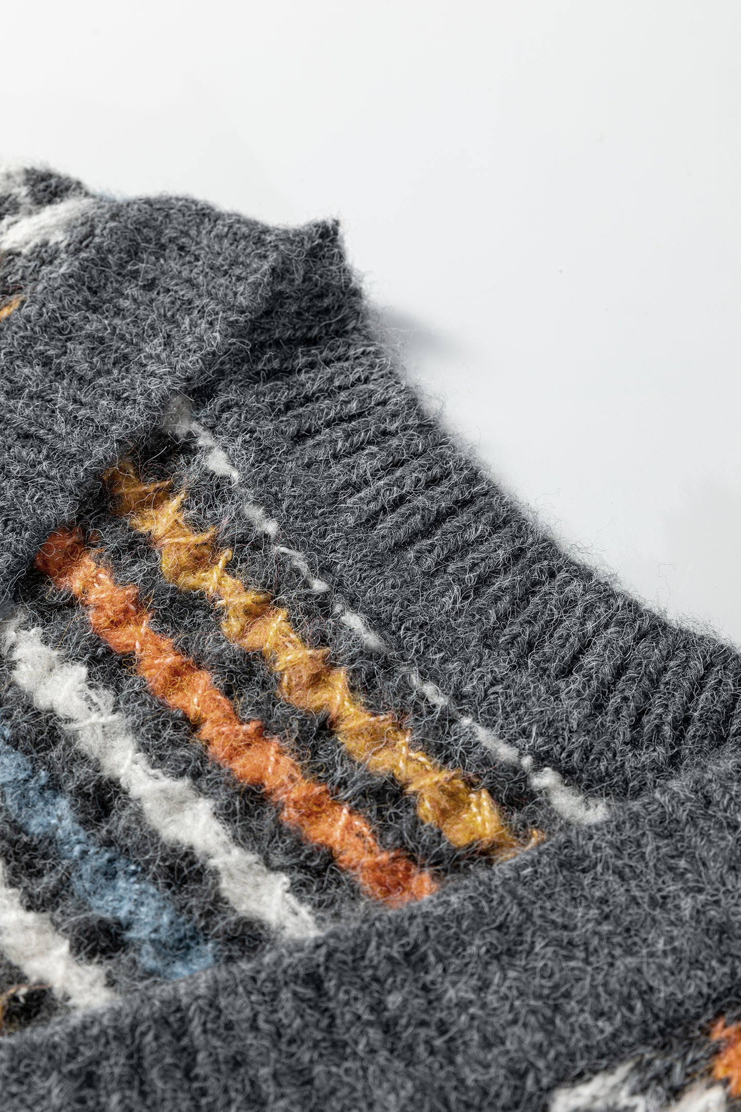 Multicolour Dotty Pattern Knit Button Front V Neck Sweater Cardigan