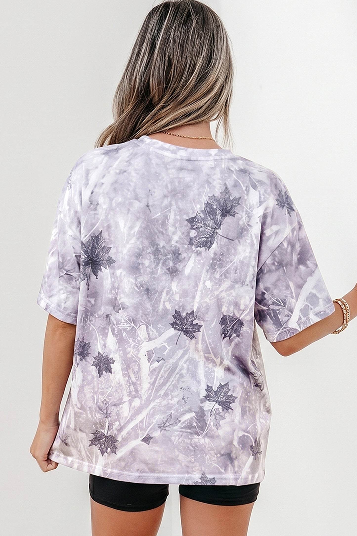 Khaki Camouflage Woodland Print Drop Shoulder Tunic Tee