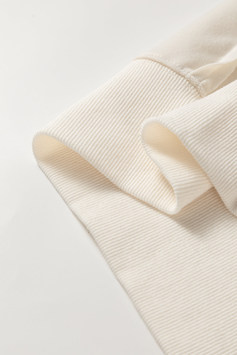 Beige Contrast Plaid Long Sleeve Exposed Seam Patchwork Top