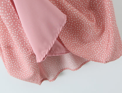 Women Clothing Spring Lace Polka Dot Short Sleeve Dress