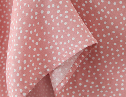 Women Clothing Spring Lace Polka Dot Short Sleeve Dress