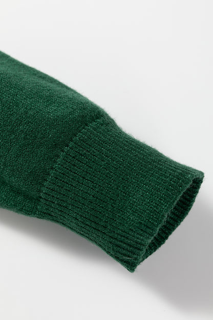 Racing Red MERRY Letter Pattern Christmas Raglan Sleeve Sweater