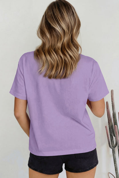 Beau Blue Solid Color High Neck Oversize Tee