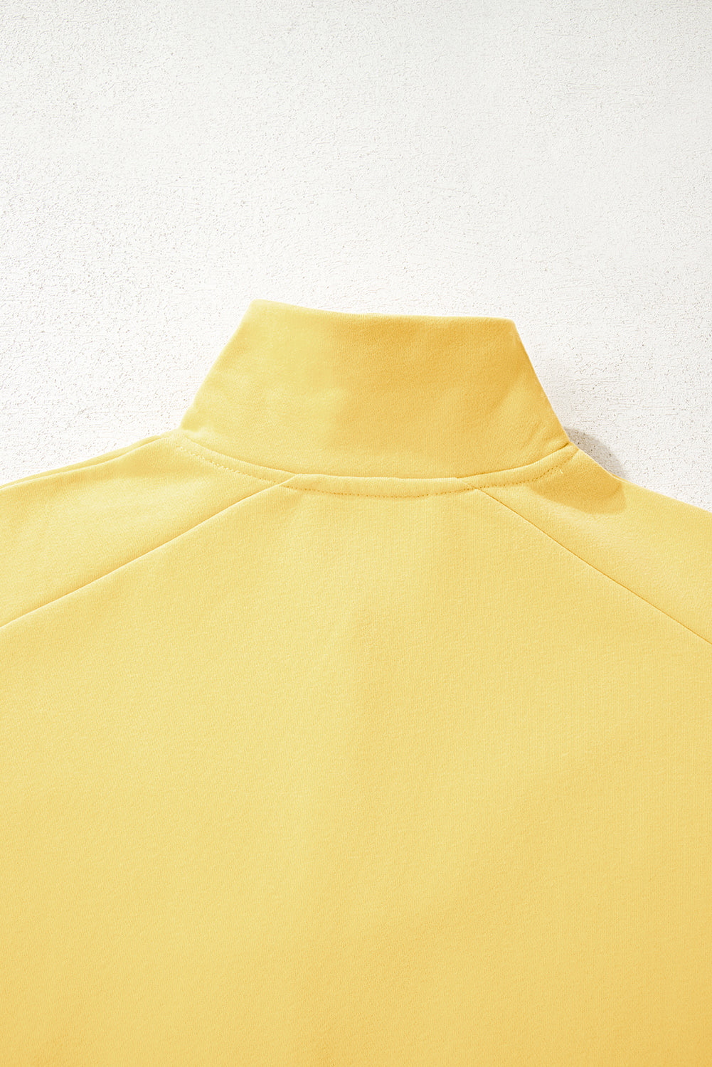 Yellow Cream Embroidered Flower Patchwork Snap Buttons Pullover Sweatshirt