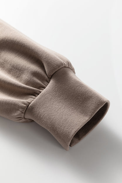 Black Zip Collar Long Sleeve Top Drawstring Pants Set