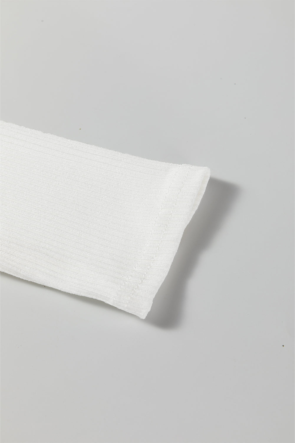 Black Ribbed Long Sleeve Crew Neck Solid Color Bodysuit