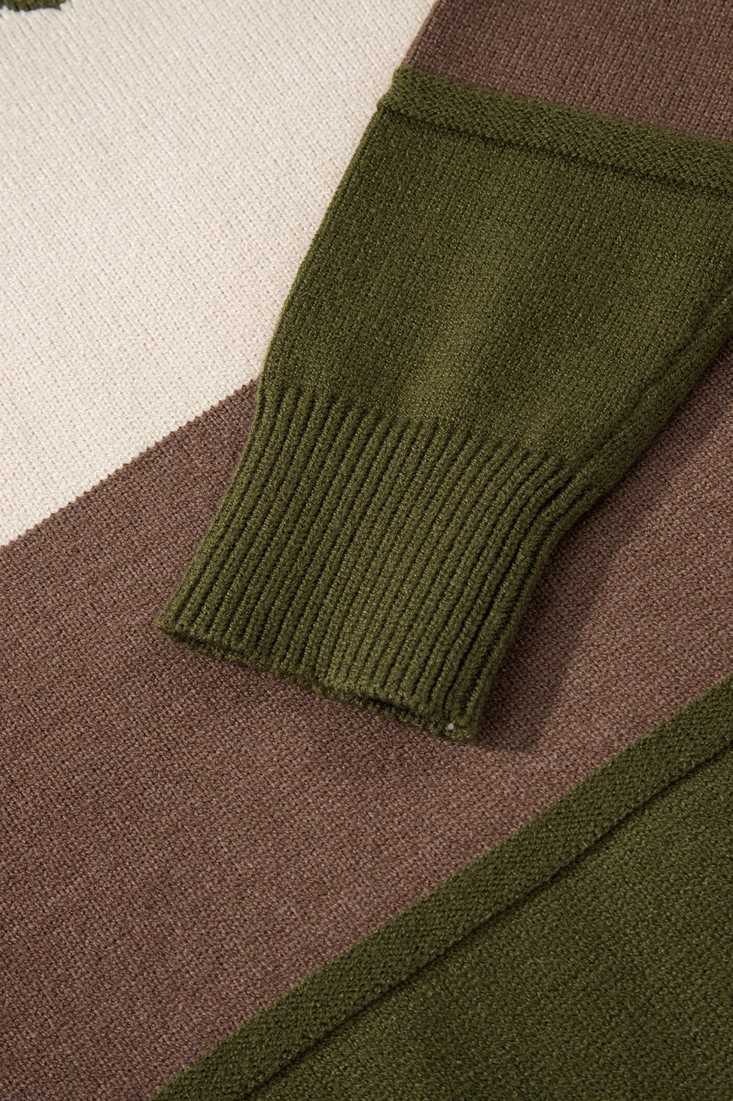 Black Colorblock Crew Neck Drop Shoulder Sweater