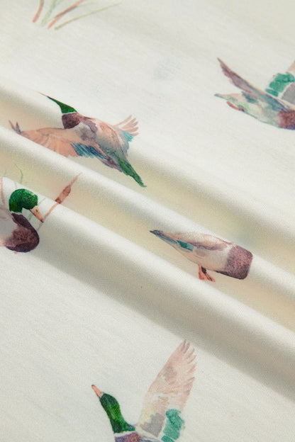 Beige Mallard Print Western Style Tank Top