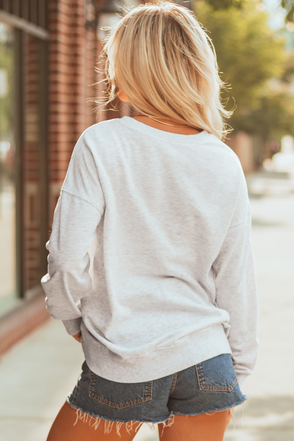 Black Vintage Washed GAME DAY Graphic Baggy Sweatshirt