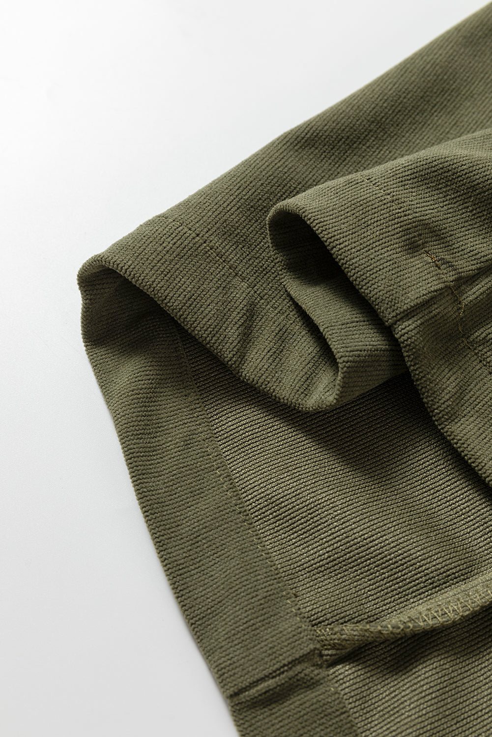 Black Corduroy Half Button Collared Long Sleeve Mini Dress