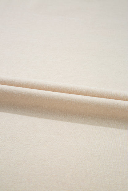 Beige Vibrant Striped Detail Athleisure 2pcs Short Set