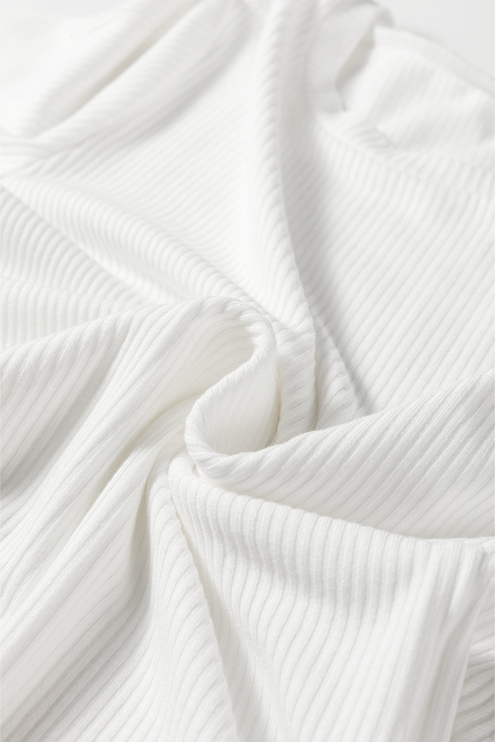 Black Ribbed Long Sleeve Crew Neck Solid Color Bodysuit