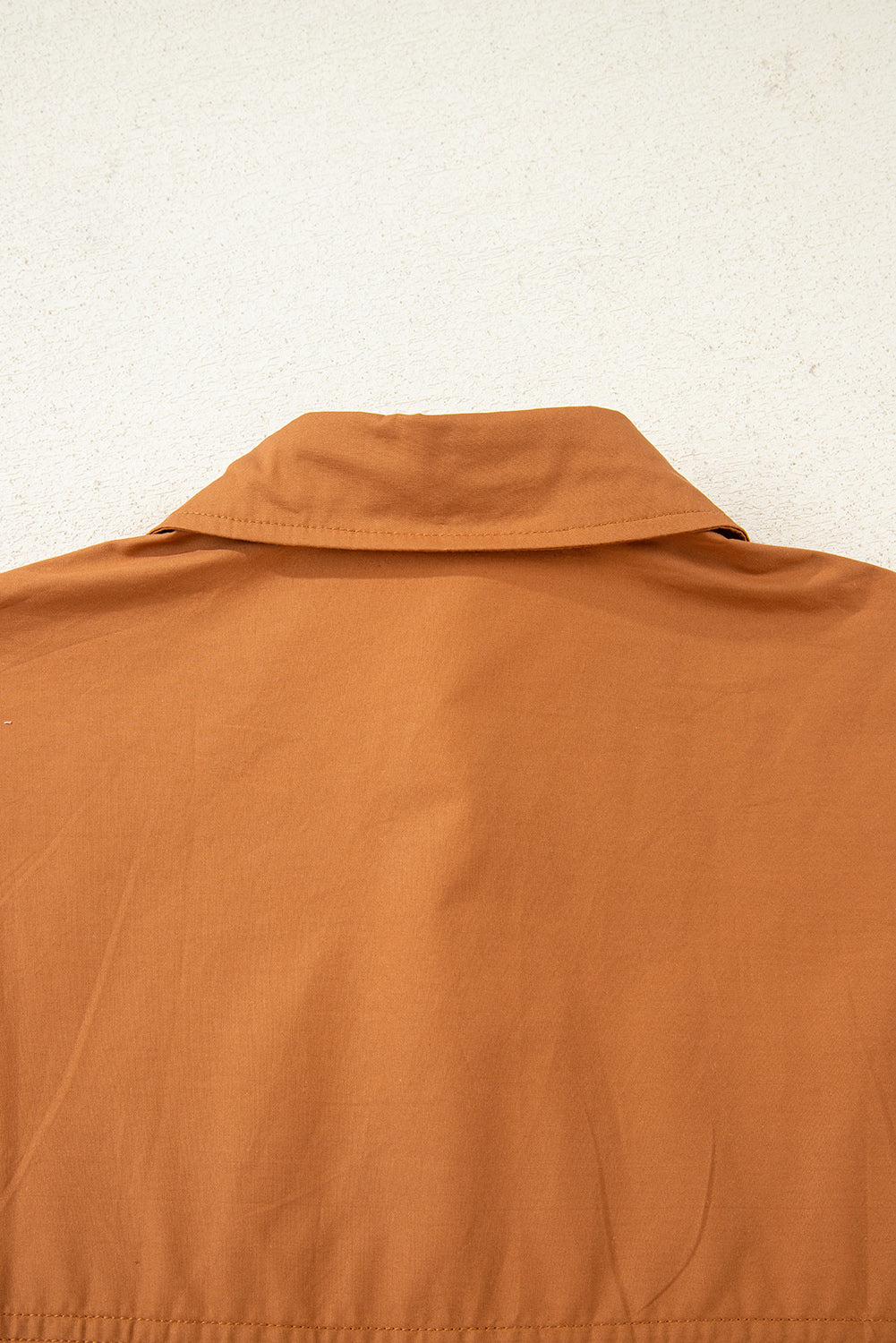 Khaki Plaid Color Block Patchwork Ruffle Hem Tunic Shirt Dress