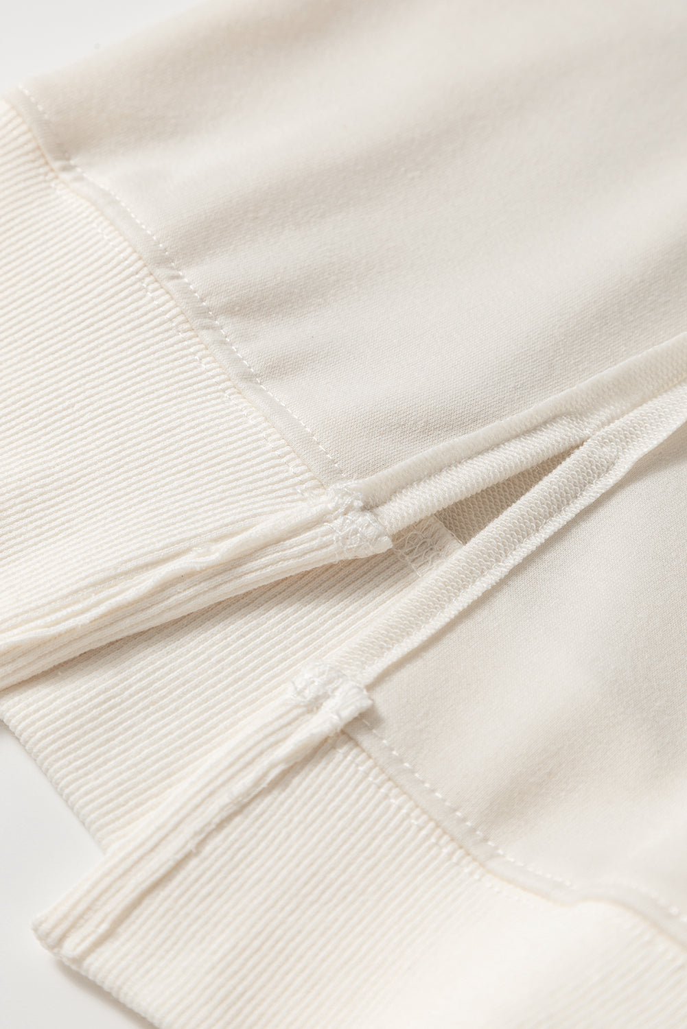 Beige Contrast Plaid Long Sleeve Exposed Seam Patchwork Top