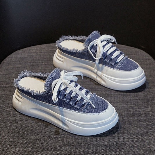 Women's Thick Sole Canvas Slippers