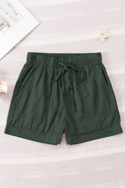 Green Strive Pocketed Tencel Shorts