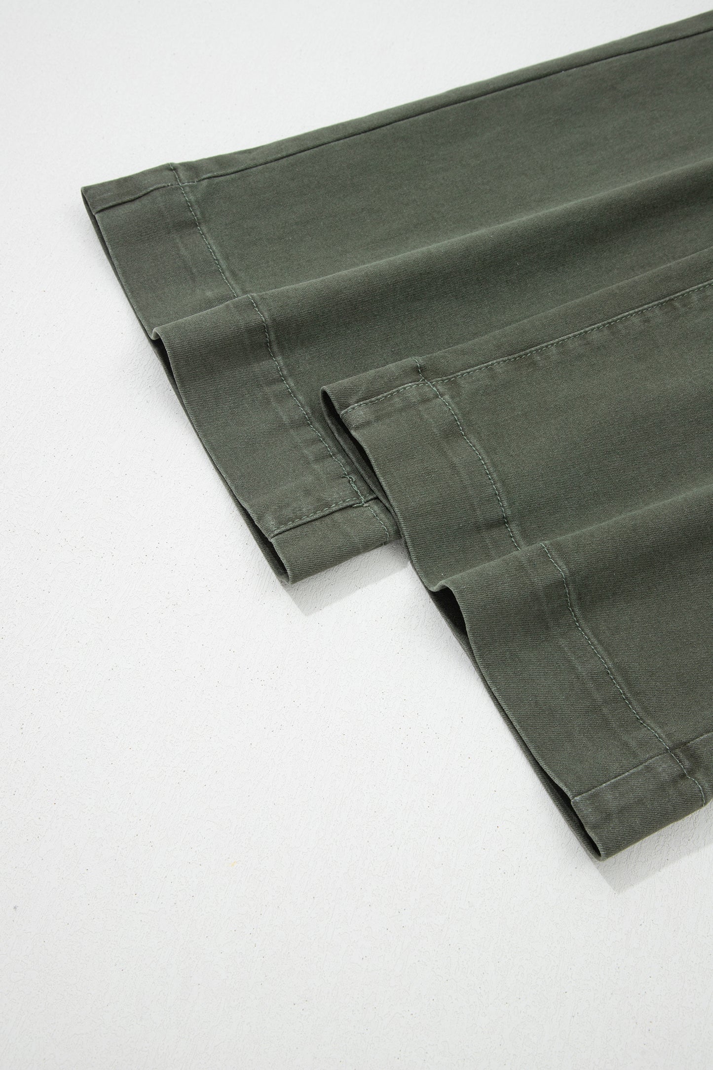 Mist Green 2-Button High Waist Flared Bottom Jeans