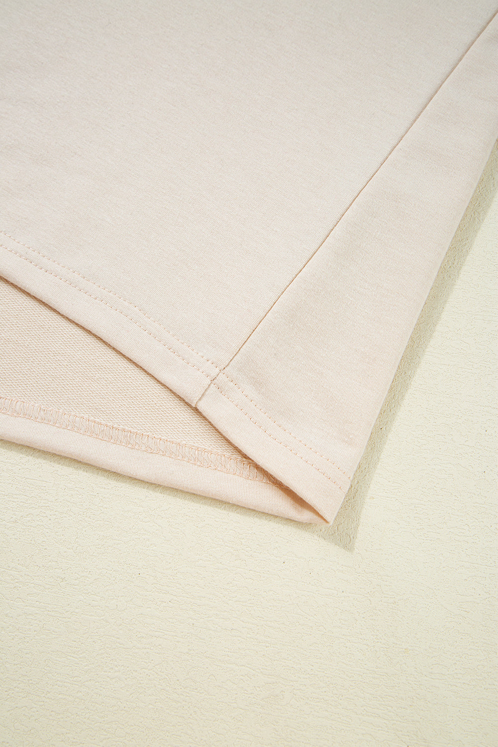 Beige Vibrant Striped Detail Athleisure 2pcs Short Set