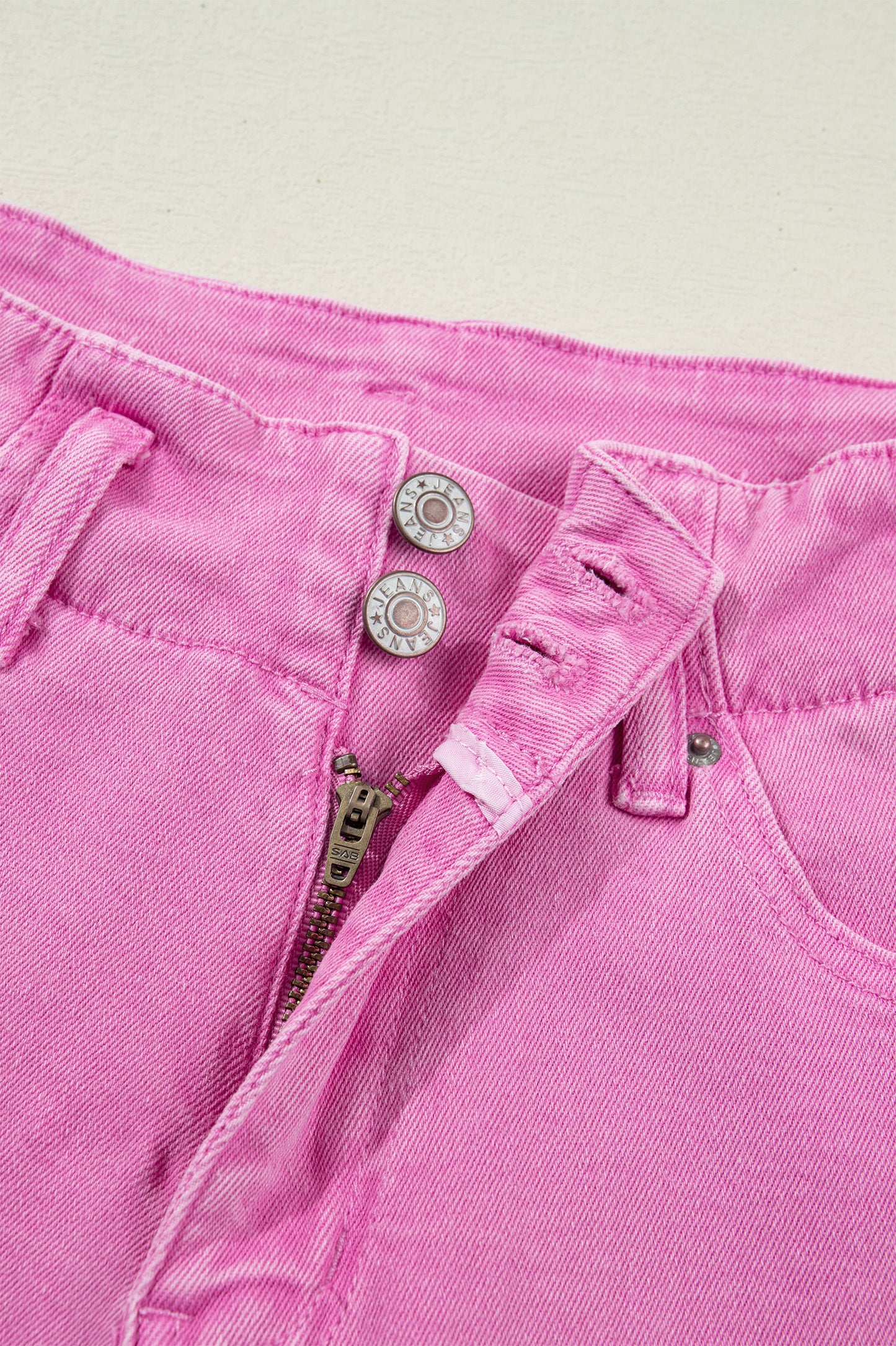 Mist Green 2-Button High Waist Flared Bottom Jeans