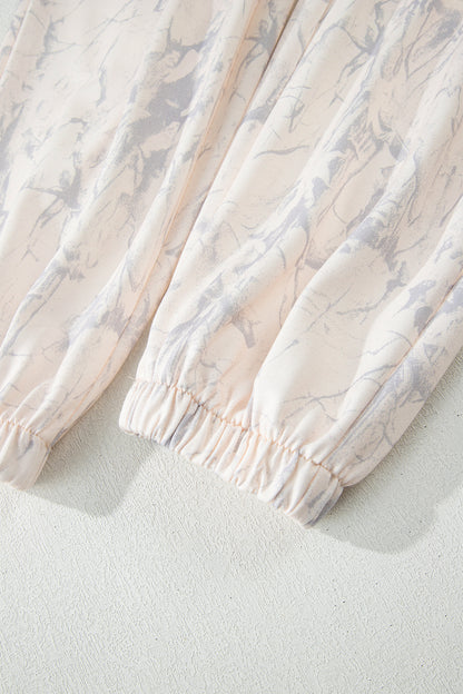 Khaki Camo Print Jogger Pants Set