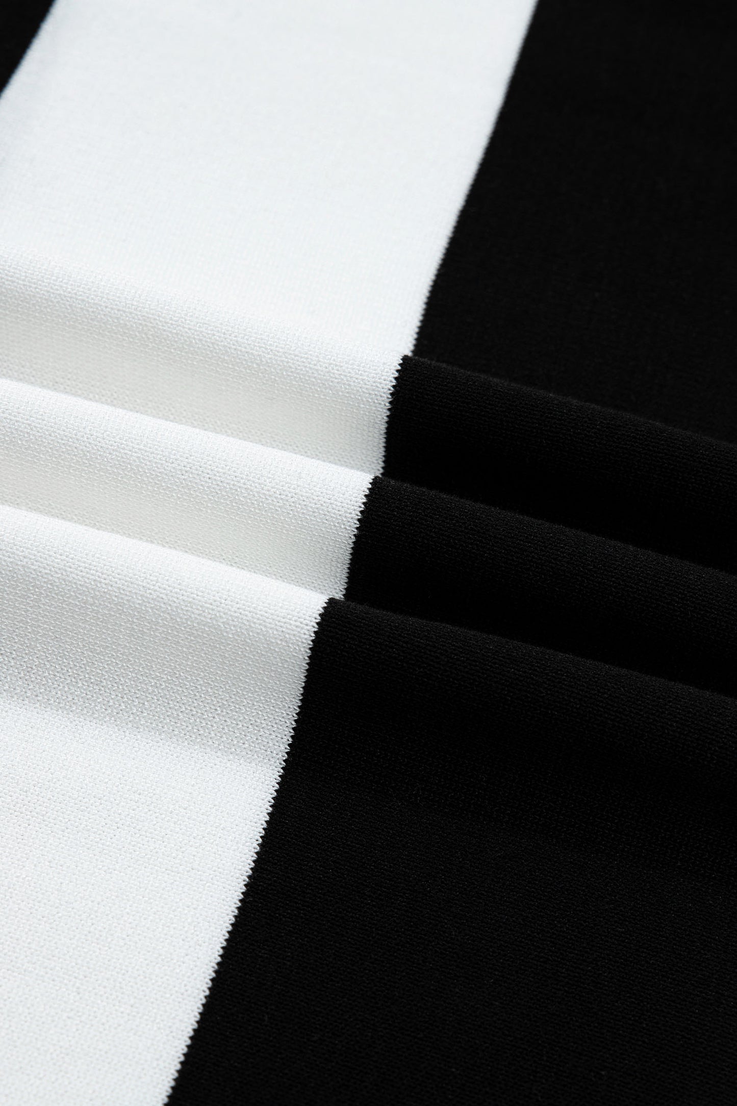 Black Stripe Colorblock Striped Knitted T shirt