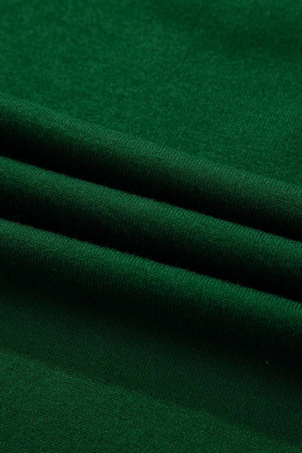 Blackish Green Floral Patchwork Shirred Cuff Puff Sleeve Sweater