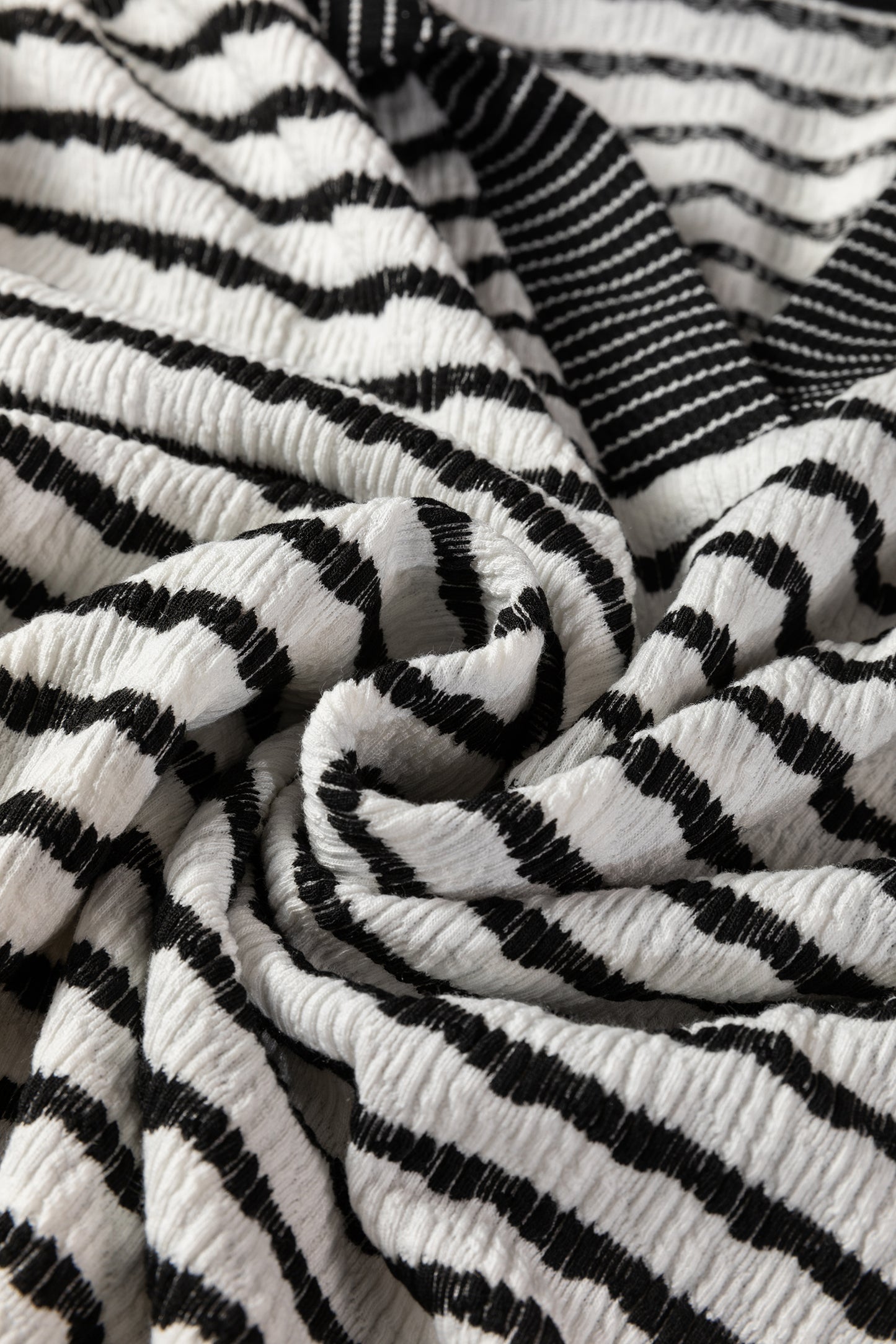 Sky Blue Stripe Collared Pullover Top and Drawstring Pant Set