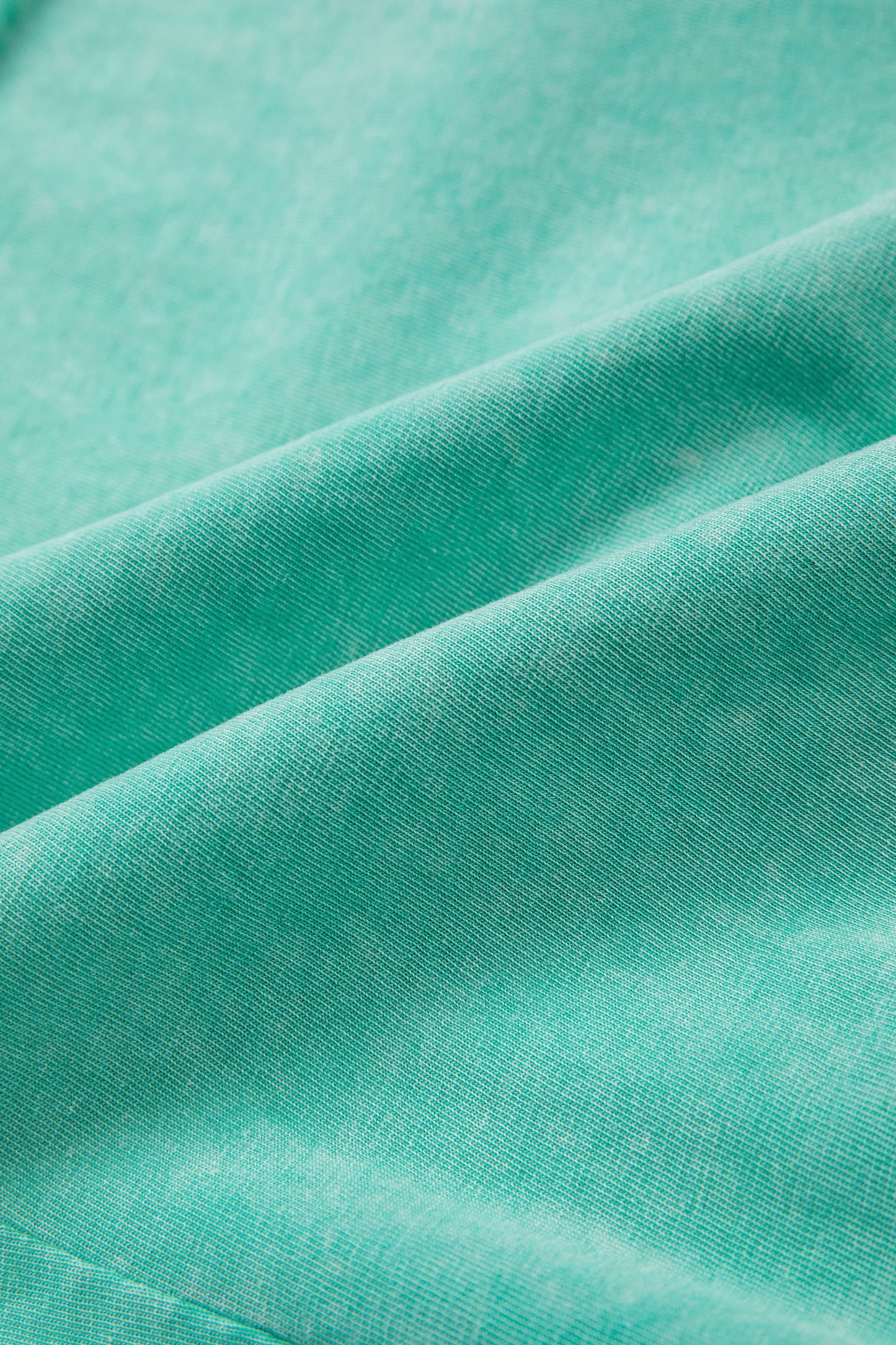 Sea Green Mineral Washed Drawstring Elastic Waist Raw Cut Shorts