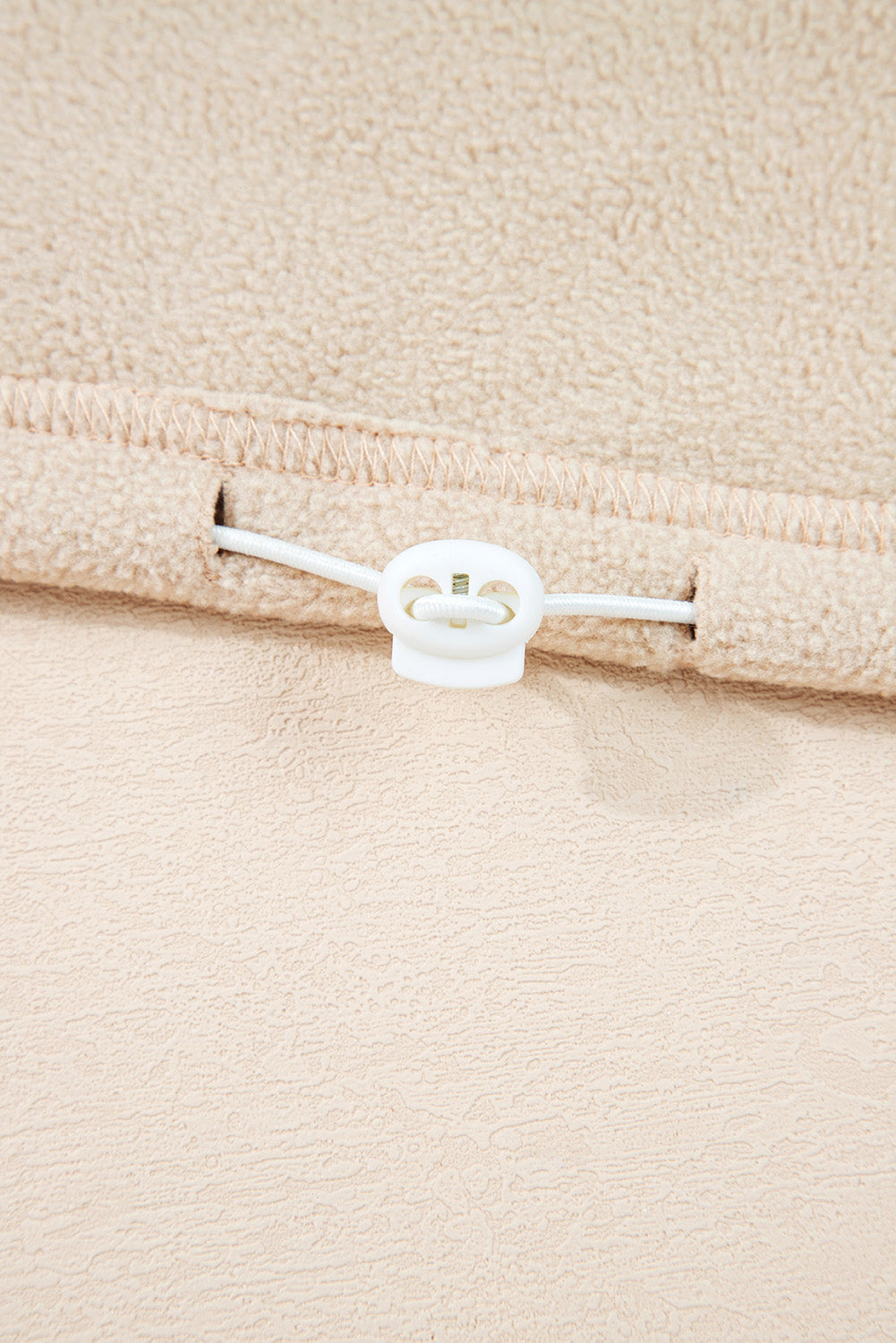 Parchment Fleece Colorblock Patchwork Zipped Neck Pullover Sweatshirt