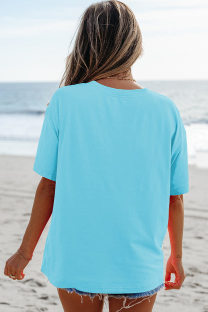 Bright Pink MAMA Letter Graphic Neon T Shirt