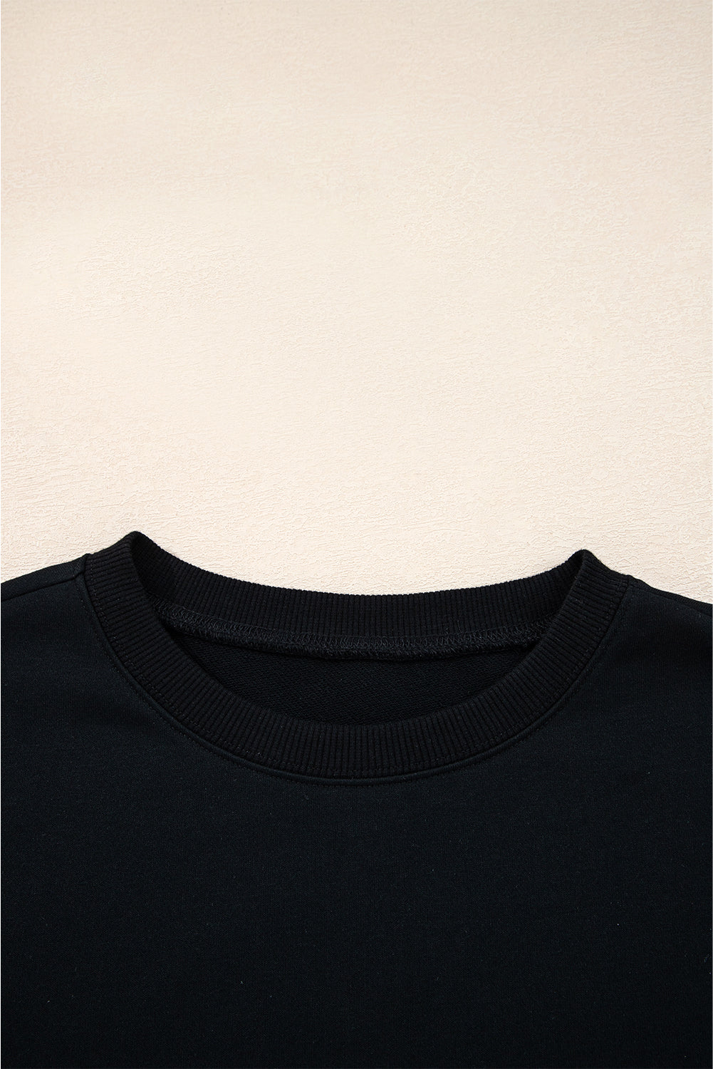 Navy Blue Varsity Striped Detail Drop Shoulder Oversized Sweatshirt