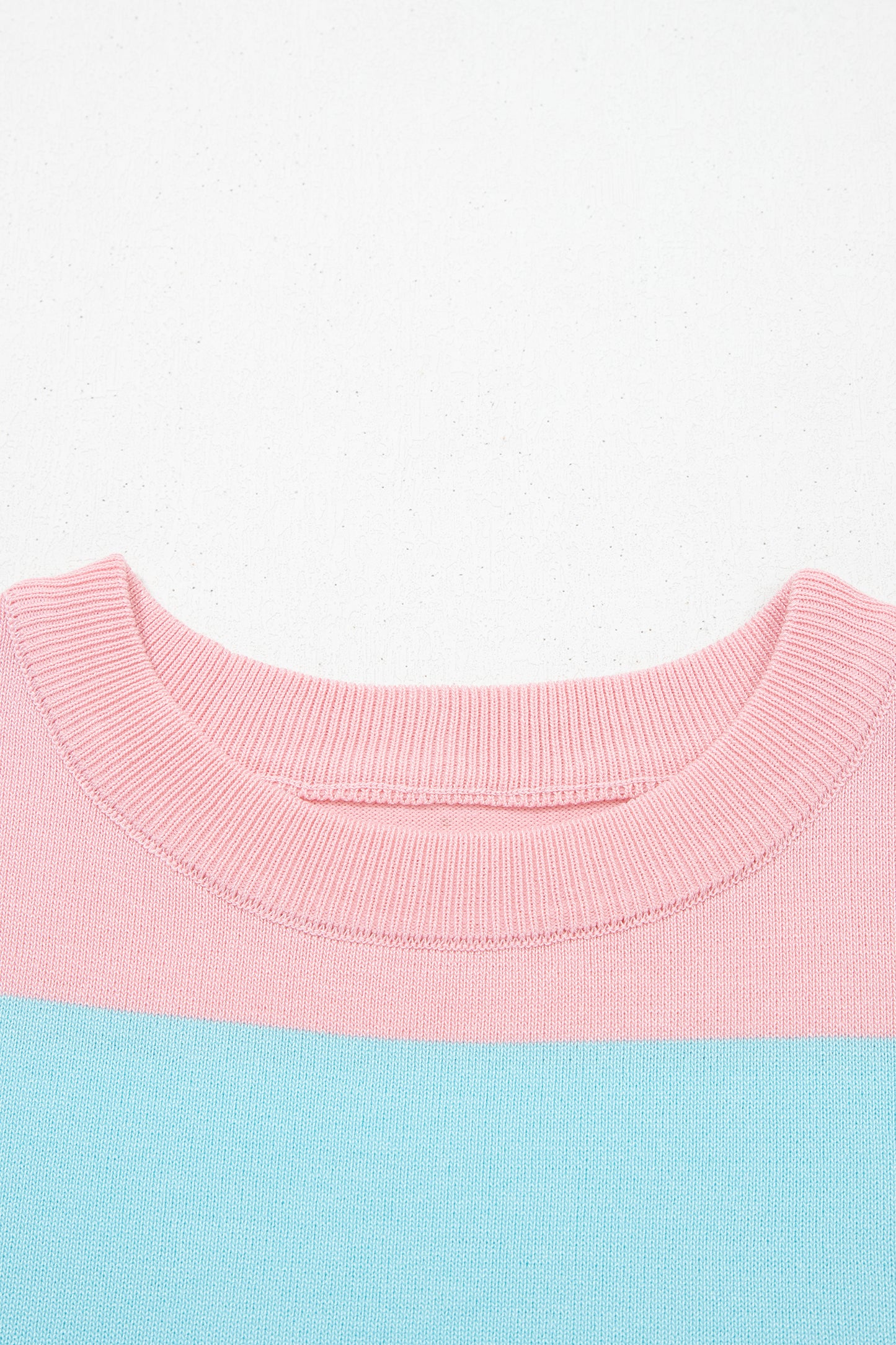 Black Stripe Colorblock Striped Knitted T shirt