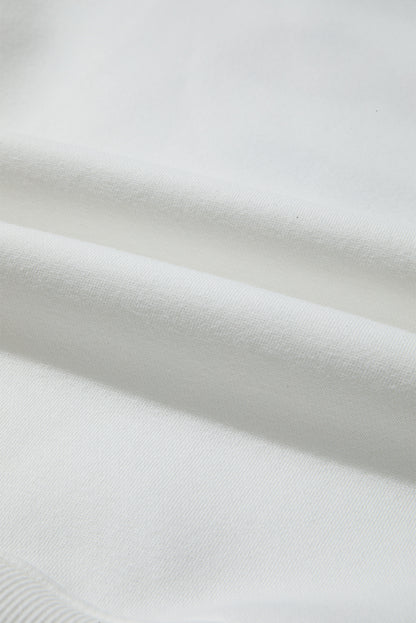 White FARM FRESH PUMPKINS Embroidered Graphic Thanksgiving Holiday Sweatshirt