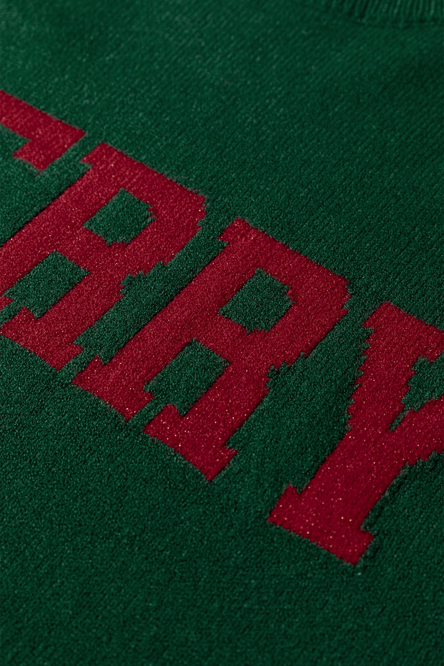 Racing Red MERRY Letter Pattern Christmas Raglan Sleeve Sweater