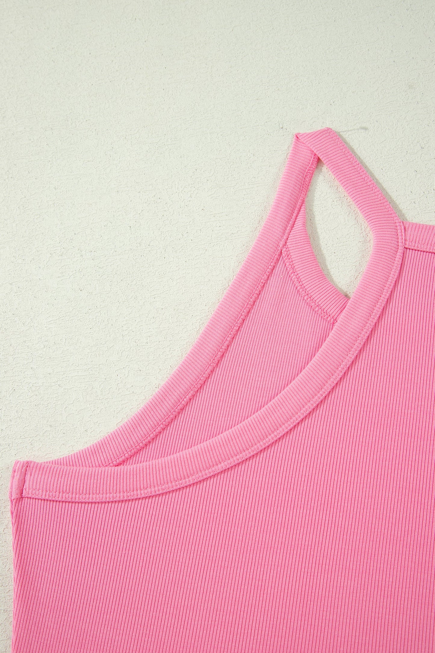 Sky Blue Slim Tank Top Elastic High Waist Shorts 2pcs Outfit