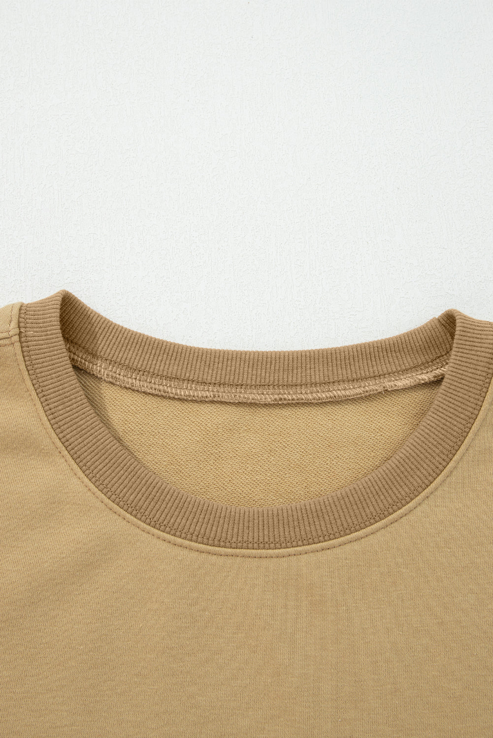 Sage Green Contrast Star Patchwork Exposed Seam Uneven Hem Drop Shoulder Sweatshirt