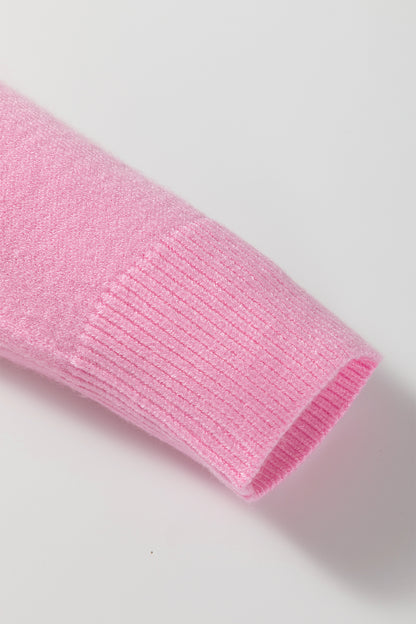 Racing Red MERRY Letter Pattern Christmas Raglan Sleeve Sweater