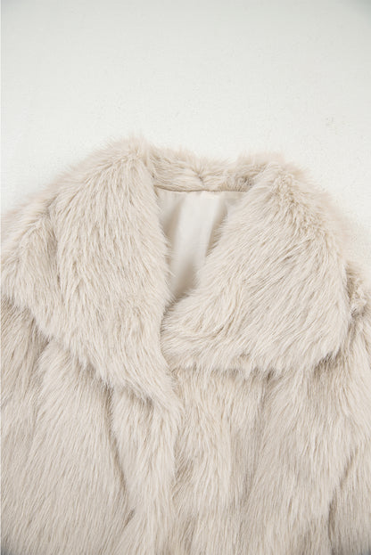 Jet Stream Luxurious Faux Fur Large Collar Winter Coat