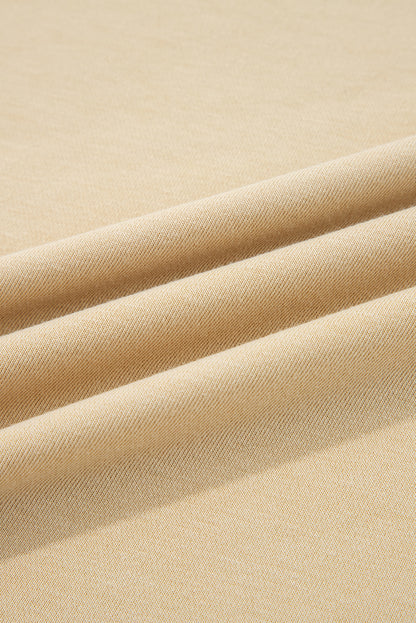 Laurel Green Exposed Seam Contrast Texture Patchwork Plus Size Drop Shoulder Pullover