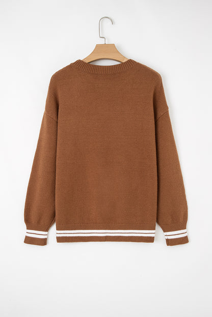 Coffee See You Cowboy Embroidered Western Graphic Sweater