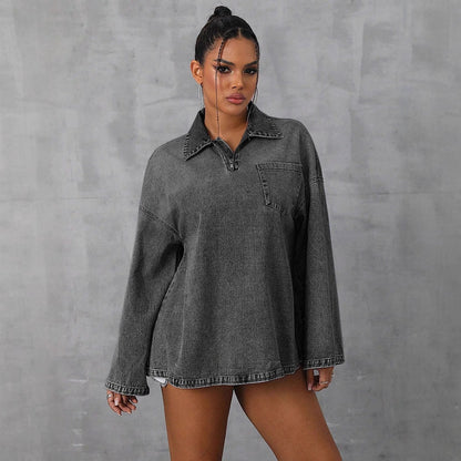 Women Clothing Loose Casual Long Sleeves Top