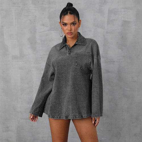 Women Clothing Loose Casual Long Sleeves Top