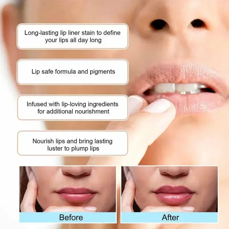 Peel Off Lip Liner – Waterproof, Long-Lasting, Non-Stick, Moisturizing Tear-Off Lip Stain