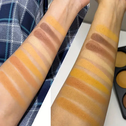 9-Color Dark Bronze Foundation & Contour Palette