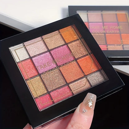 16-Color Earth Tone Eyeshadow Palette
