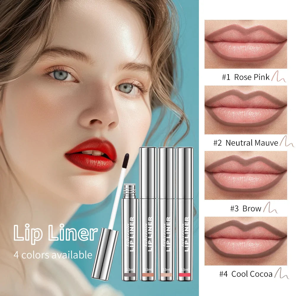4-Piece Long-Lasting Peel-Off Lip Liner Stain by Lakerain