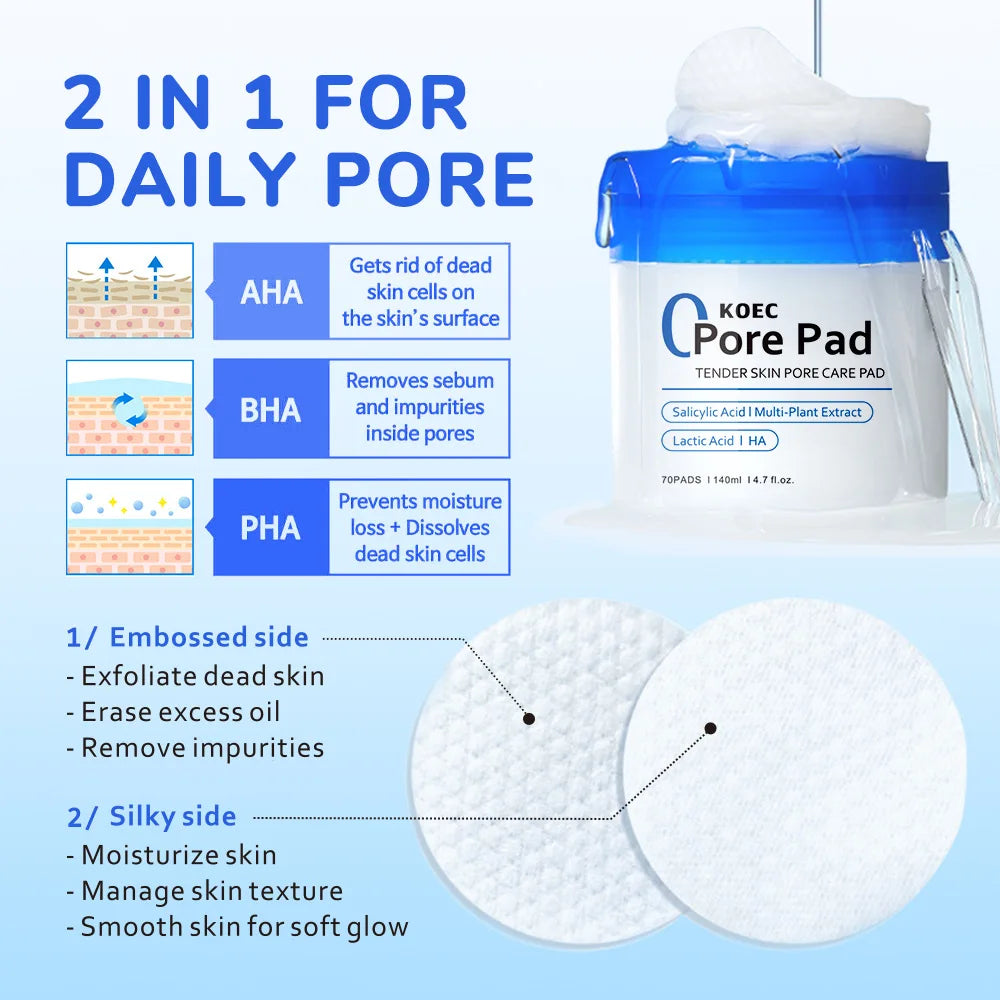 70 Pads Dual-Textured Toner Pads