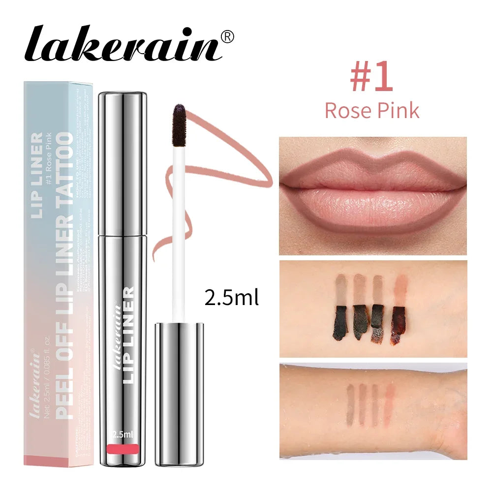 4-Piece Long-Lasting Peel-Off Lip Liner Stain by Lakerain