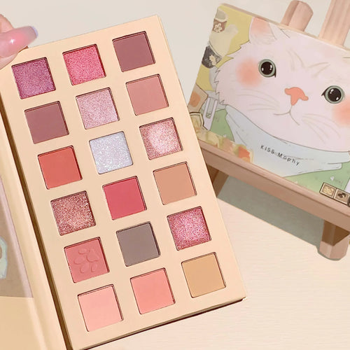 Affordable 18-Color Cat Eye Shadow Palette